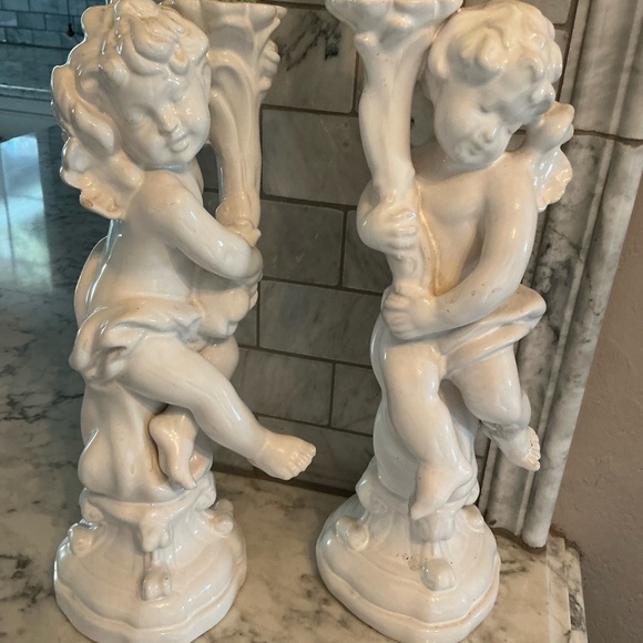 Elegant Cherub Candle Holders